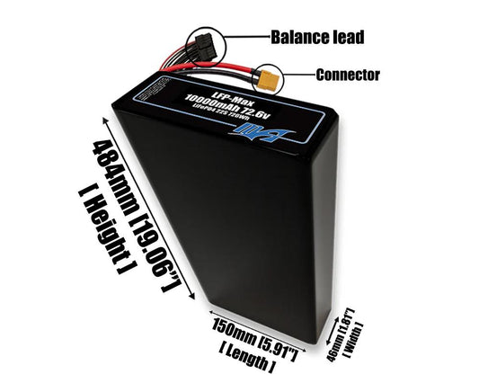 LFP-Max LiFePO4 10000 22S2P 72.6v Battery Pack