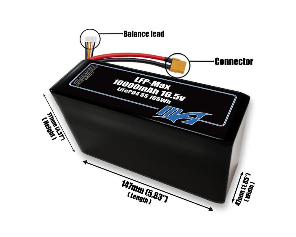 LFP-Max LiFePO4 10000 5S2P 16.5v Battery Pack