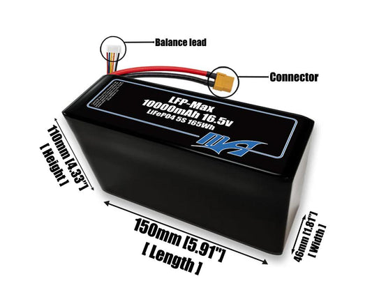 LFP-Max LiFePO4 10000 5S2P 16.5v Battery Pack