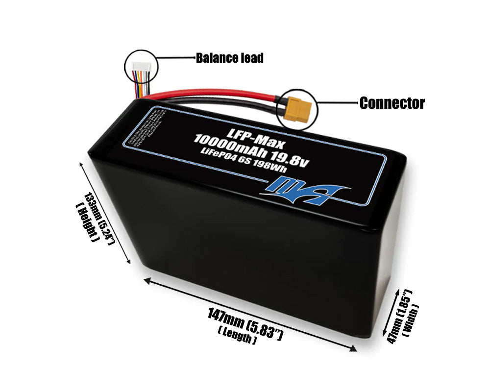 LFP-Max LiFePO4 10000 6S2P 19.8v Battery Pack