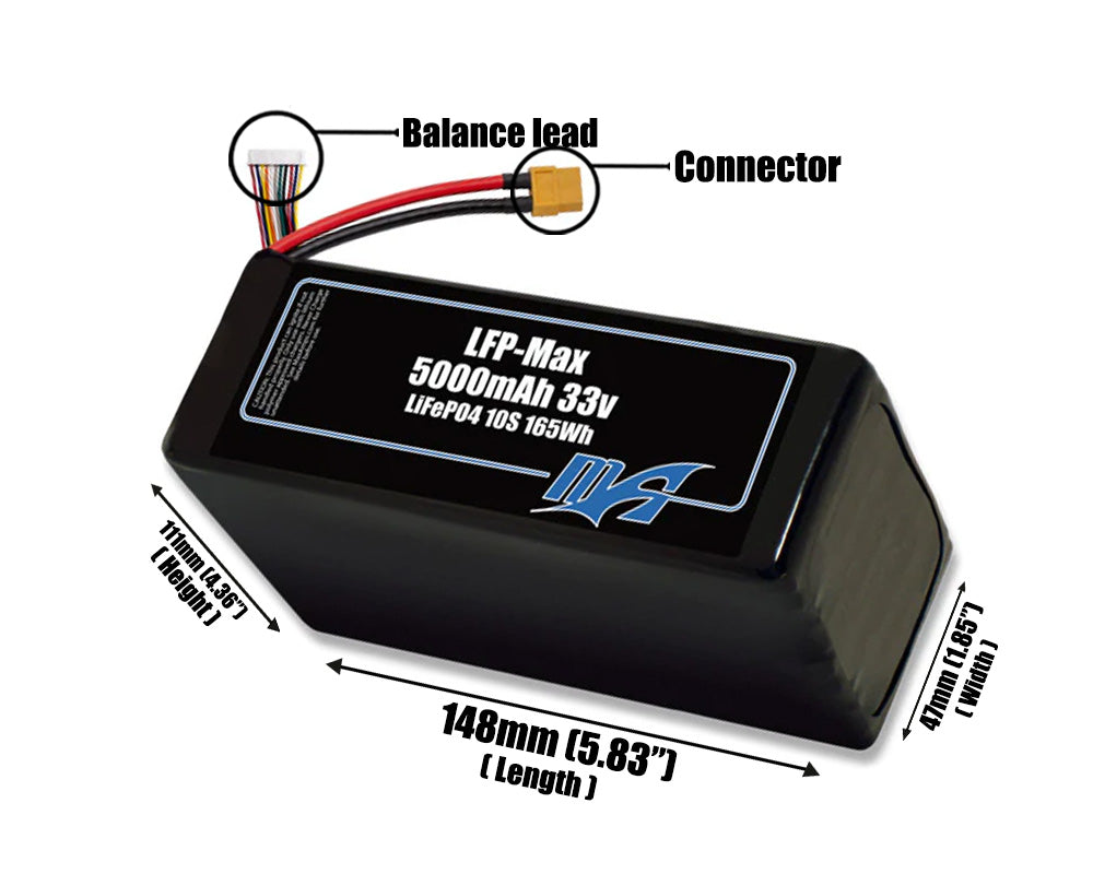 LFP-Max LiFePO4 5000 10S 33v Battery Pack