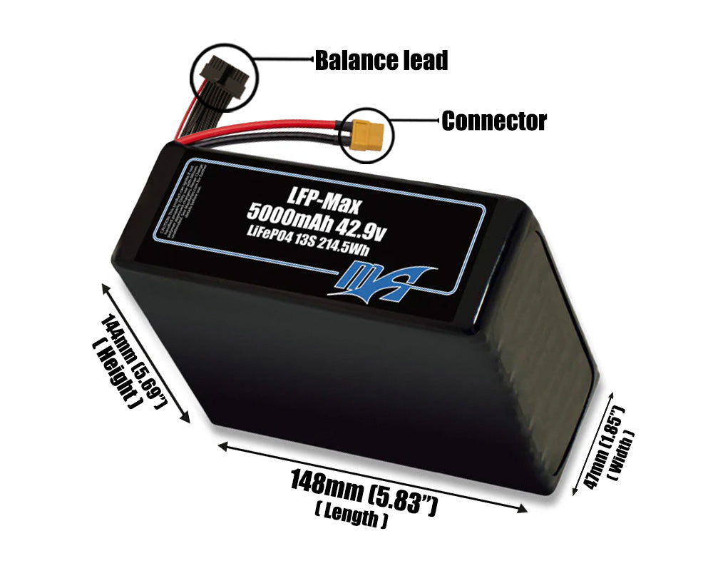 LFP-Max LiFePO4 5000 13S 42.9v Battery Pack