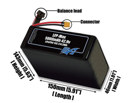 LFP-Max LiFePO4 5000 13S 42.9v Battery Pack