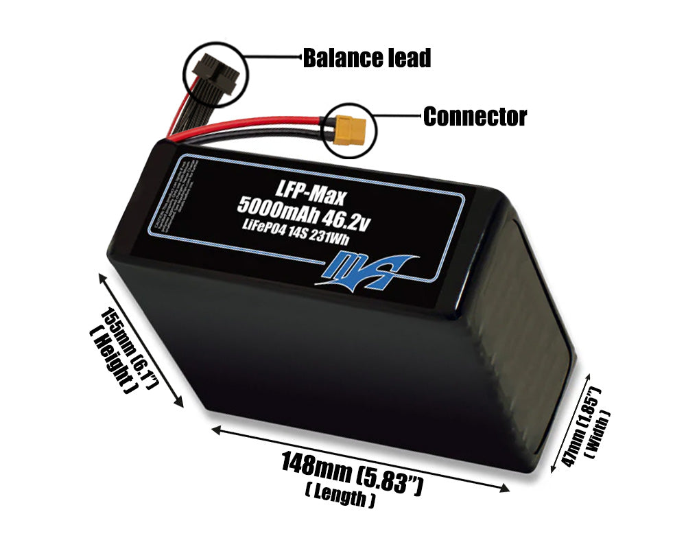 LFP-Max LiFePO4 5000 14S 46.2v Battery Pack