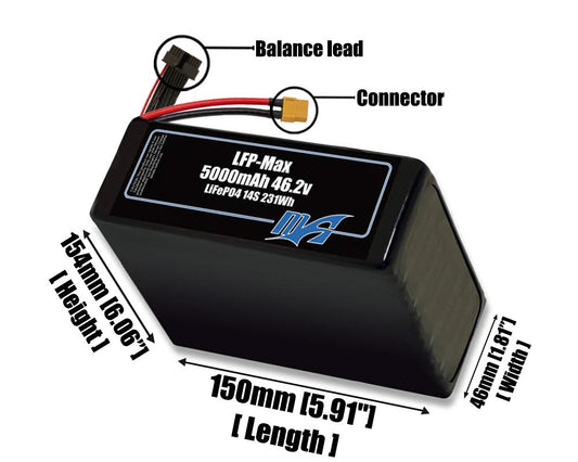 LFP-Max LiFePO4 5000 14S 46.2v Battery Pack