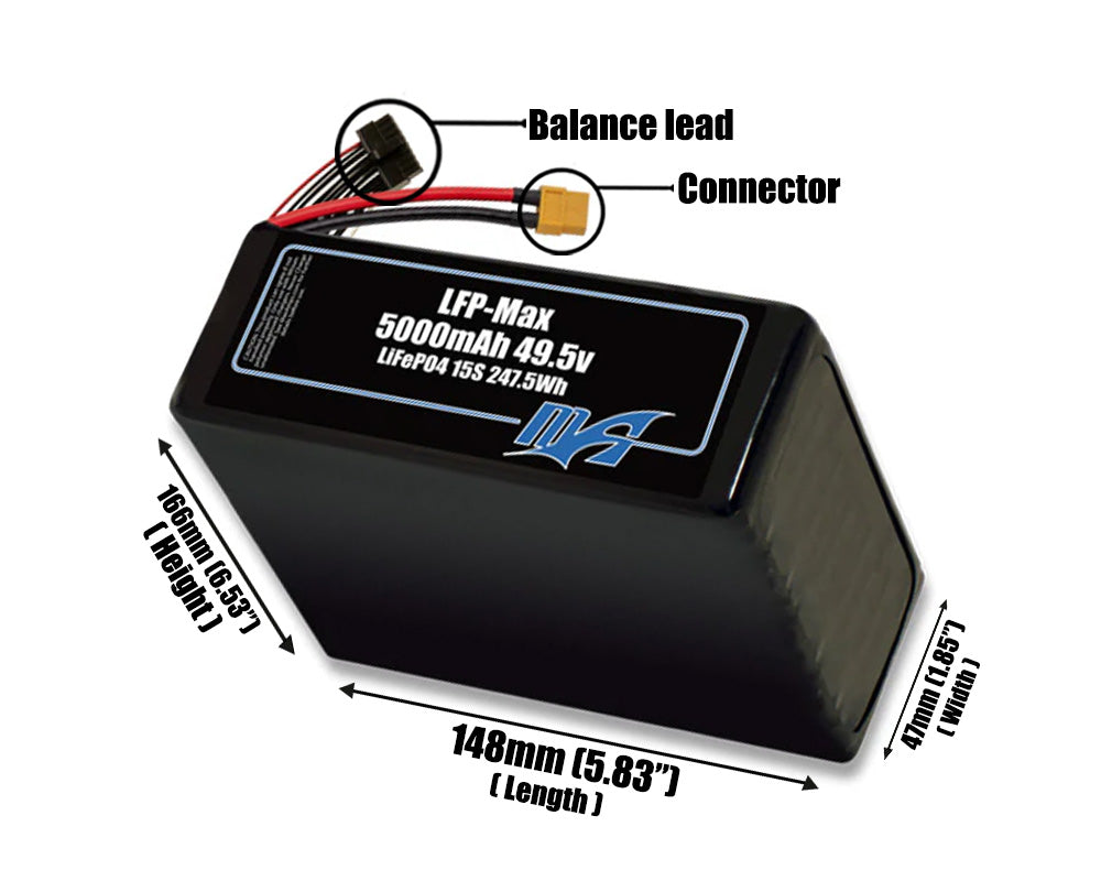 LFP-Max LiFePO4 5000 15S 49.5v Battery Pack