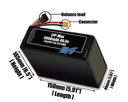 LFP-Max LiFePO4 5000 15S 49.5v Battery Pack