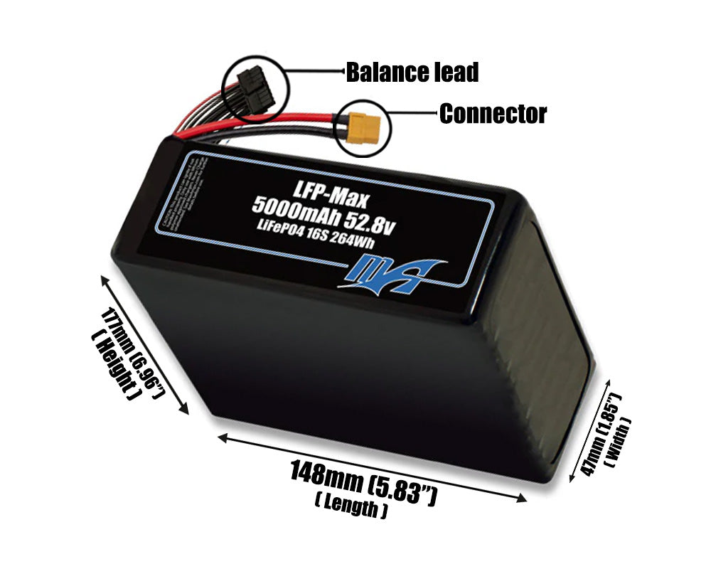 LFP-Max LiFePO4 5000 16S 52.8v Battery Pack