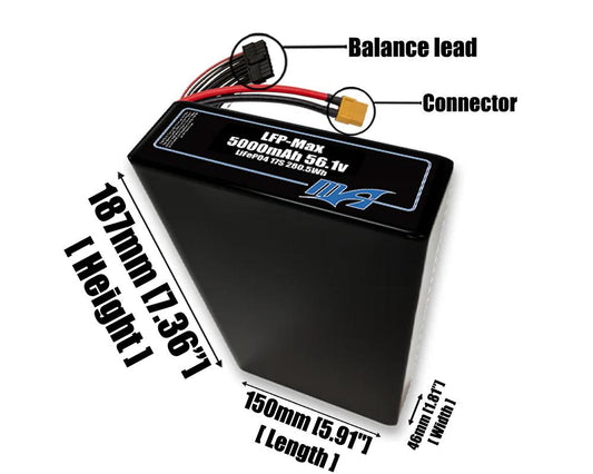 LFP-Max LiFePO4 5000 17S 56.1v Battery Pack
