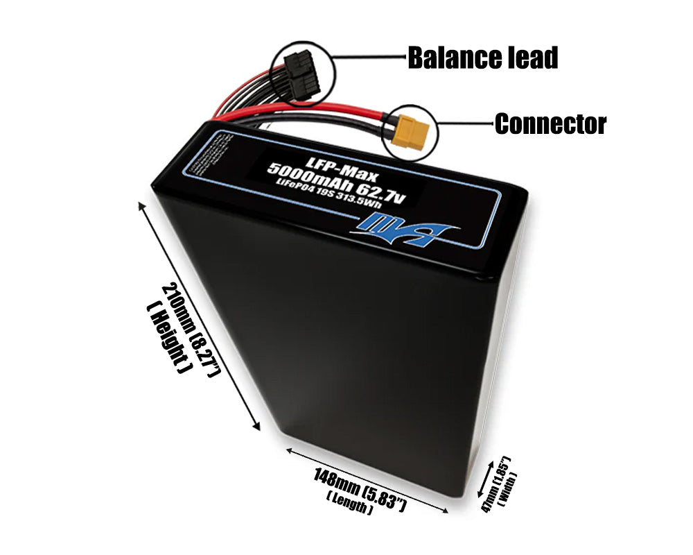 LFP-Max LiFePO4 5000 19S 62.7v Battery Pack