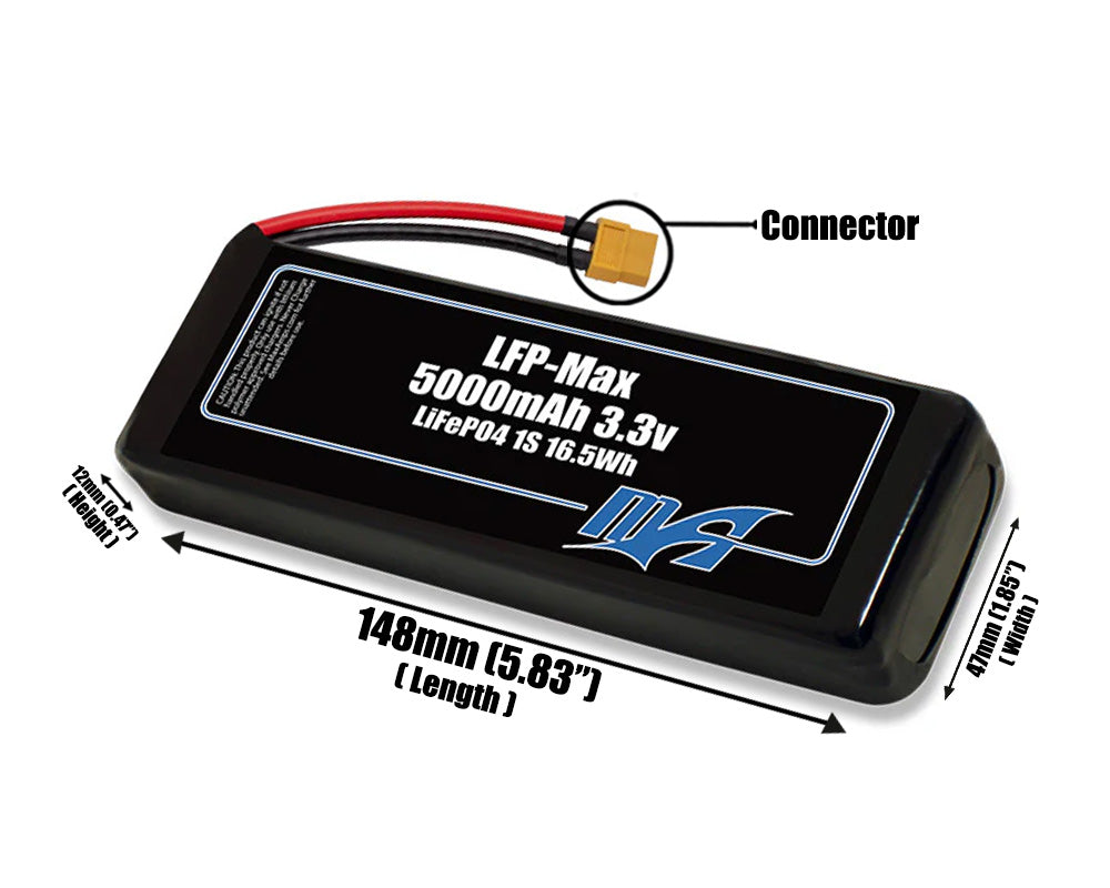 LFP-Max LiFePO4 5000 1S 3.3v Battery Pack