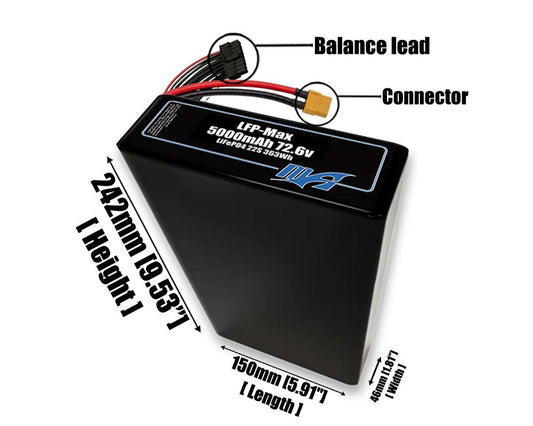 LFP-Max LiFePO4 5000 22S 72.6v Battery Pack