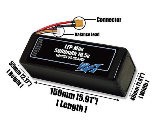 LFP-Max LiFePO4 5000 5S 16.5v Battery Pack