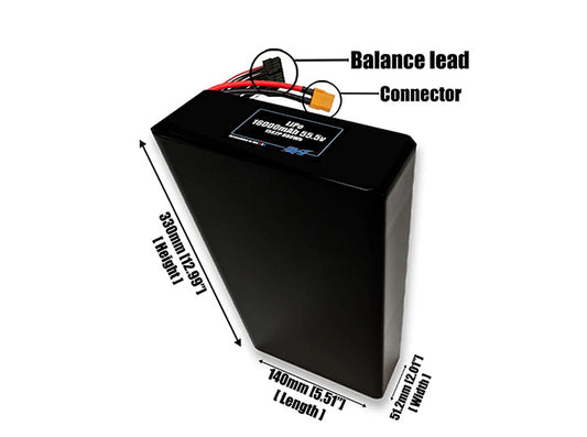 LiPo 16000mAh 15S2P 55.5v Battery Pack