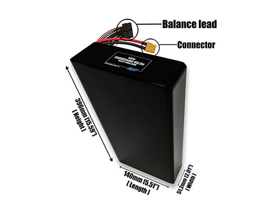 LiPo 16000mAh 18S2P 66.6v Battery Pack