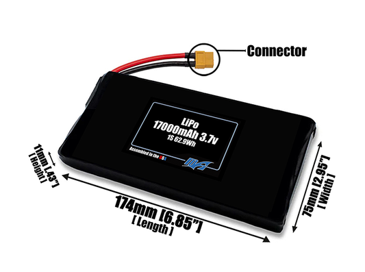 LiPo 17000mAh 1S 3.7v Battery Pack