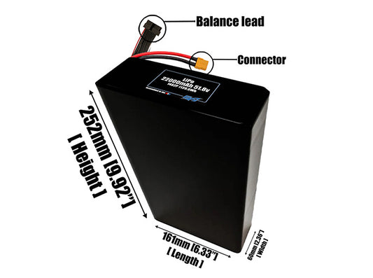 LiPo 22000mAh 14S2P 51.8v Battery Pack