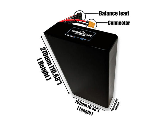 LiPo 22000mAh 15S2P 55.5v Battery Pack