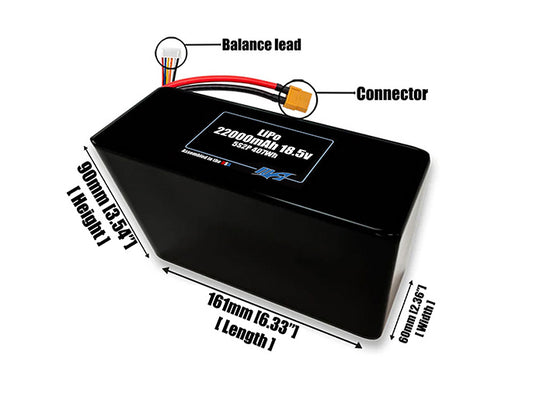 LiPo 22000mAh 5S2P 18.5v Battery Pack