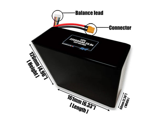 LiPo 22000mAh 7S2P 25.9v Battery Pack