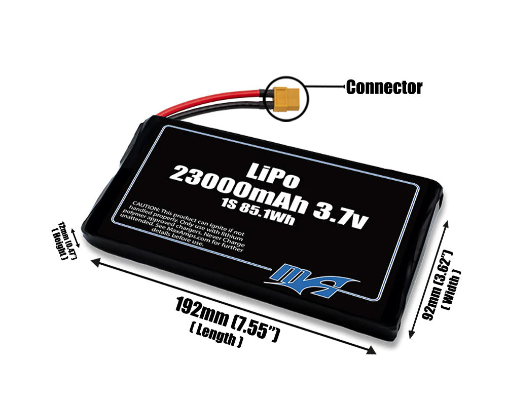 LiPo 23000mAh 1S 3.7v Battery Pack