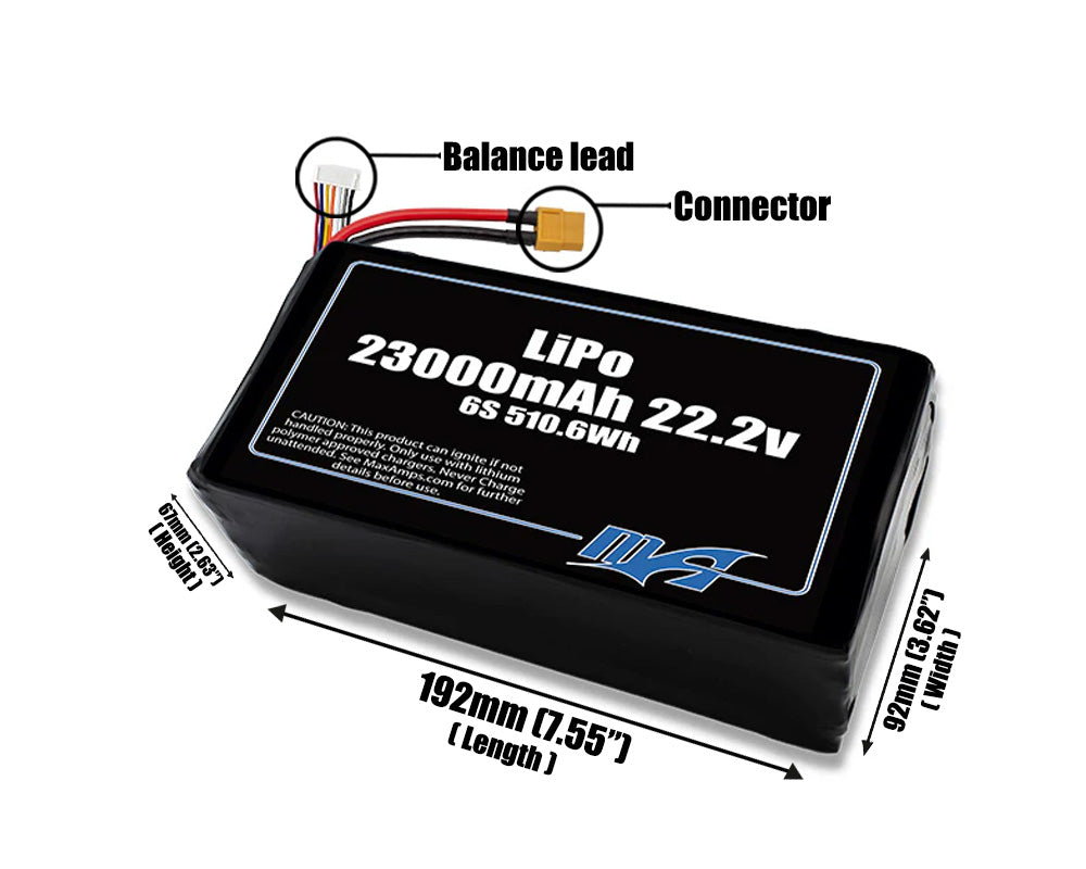 LiPo 23000 6S 22.2v Battery Pack