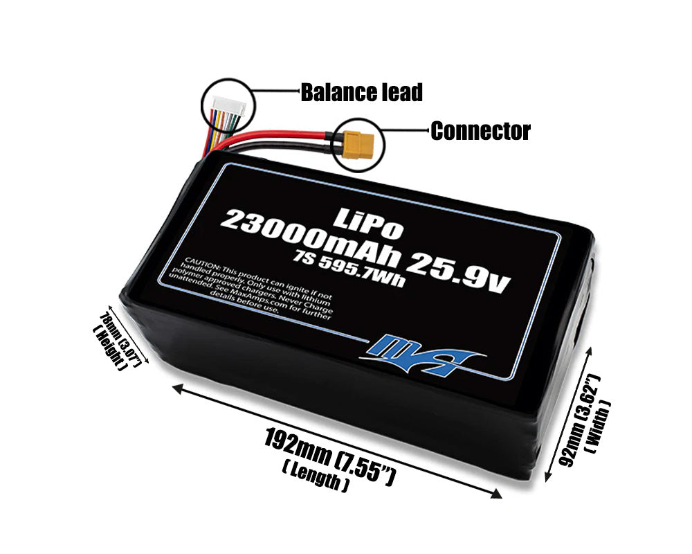 LiPo 23000mAh 7S 25.9v Battery Pack