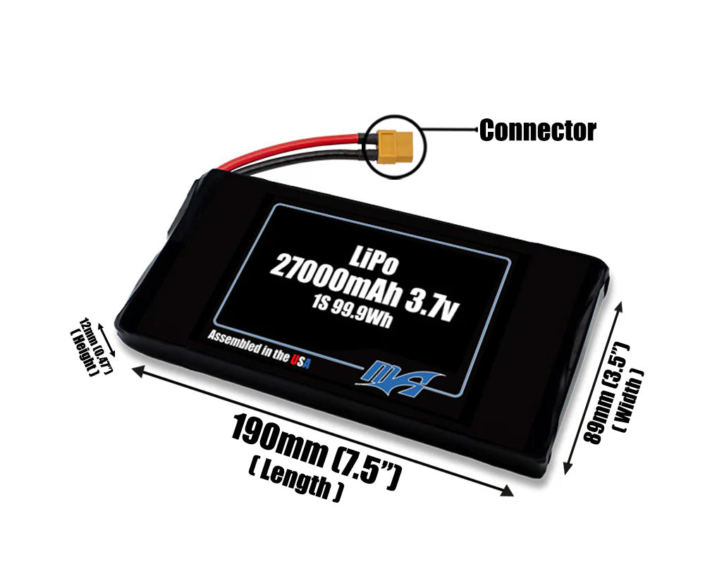 LiPo 27000mAh 1S 3.7v NMC Battery Pack