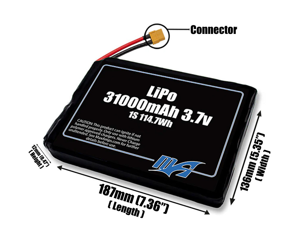 LiPo 31000mAh 1S 3.7v Battery Pack