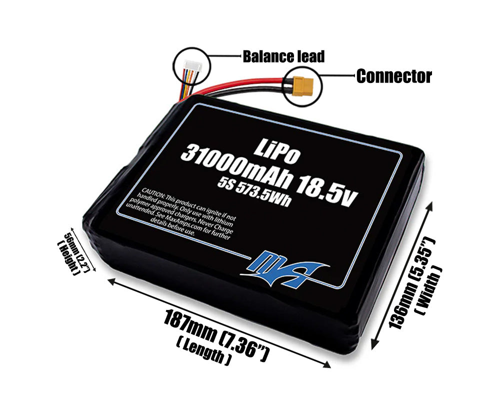 LiPo 31000 5S 18.5v Battery Pack