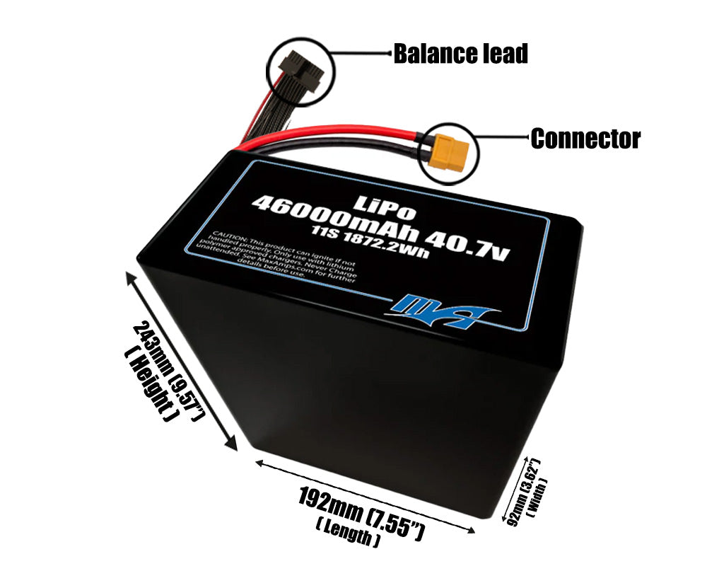 LiPo 46000mAh 11S2P 40.7v Battery Pack