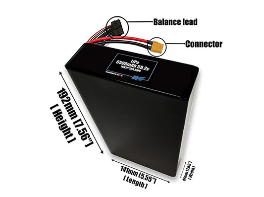 LiPo 6500mAh 16S2P 59.2v Battery Pack