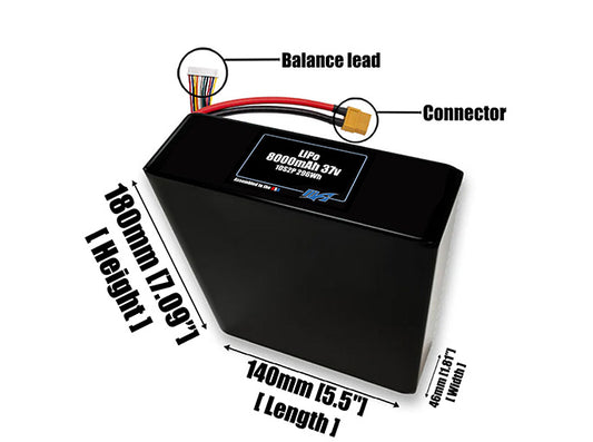 LiPo 8000mAh 10S2P 37v Battery Pack