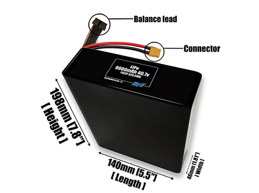 LiPo 8000mAh 11S2P 40.7v Battery Pack