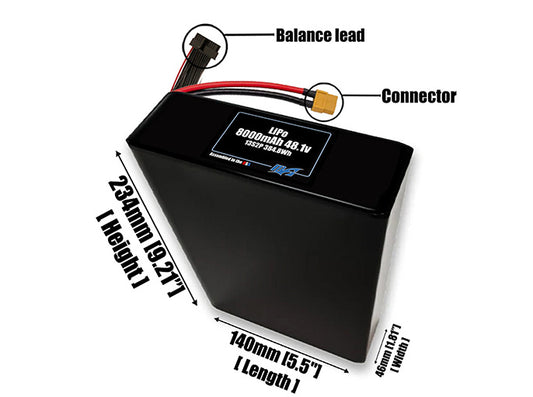 LiPo 8000mAh 13S2P 48.1v Battery Pack