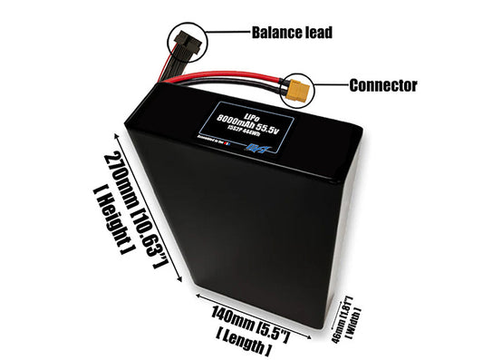 LiPo 8000mAh 15S2P 55.5v Battery Pack