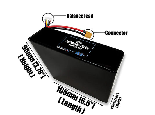 LiPo 9000mAh 8S2P 29.6v Battery Pack