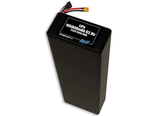 LiPo 105000mAh 17S3P 62.9v Battery Pack