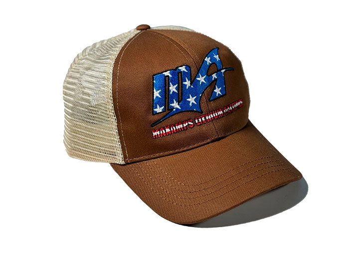 Brown MaxAmps Lithium Batteries hat