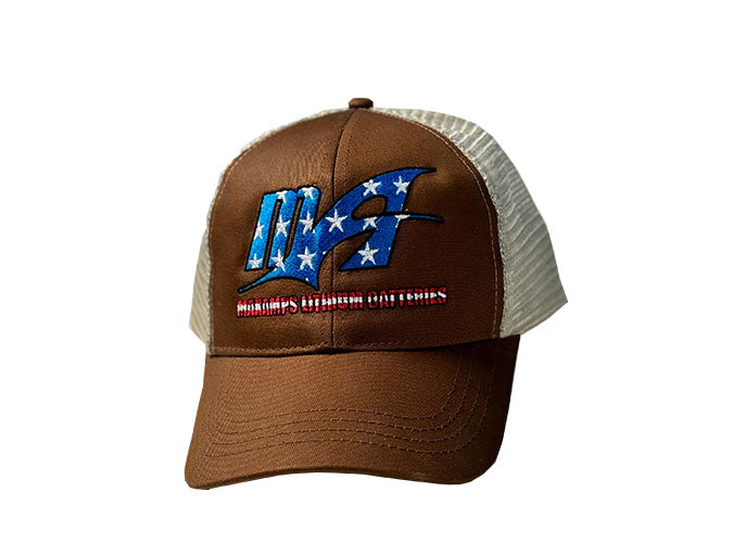 Brown MaxAmps Lithium Batteries hat