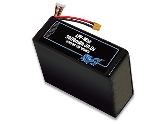 Compact 39.6-volt 5000mAh lithium-polymer battery, built for lightweight drone, UAV, and robotics projects.