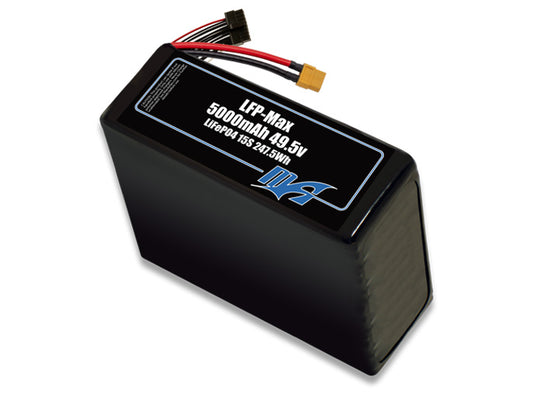 Compact 49.5-volt 5000mAh lithium-polymer battery, built for lightweight drone, UAV, and robotics projects.