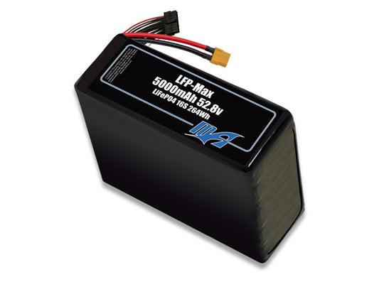 Compact 52.8-volt 5000mAh lithium-polymer battery, built for lightweight drone, UAV, and robotics projects.