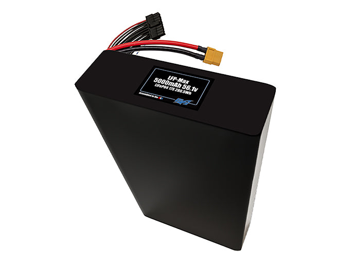 Compact 56.1-volt 5000mAh lithium-polymer battery, built for lightweight drone, UAV, and robotics projects.