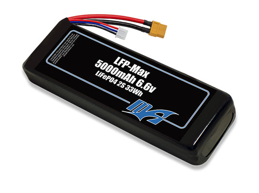 Compact 6.6-volt 5000mAh lithium-polymer battery, built for lightweight drone, UAV, and robotics projects.