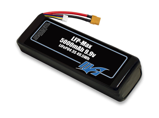 Compact 9.9-volt 5000mAh lithium-polymer battery, built for lightweight drone, UAV, and robotics projects.