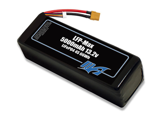 Compact 13.2-volt 5000mAh lithium-polymer battery, built for lightweight drone, UAV, and robotics projects.