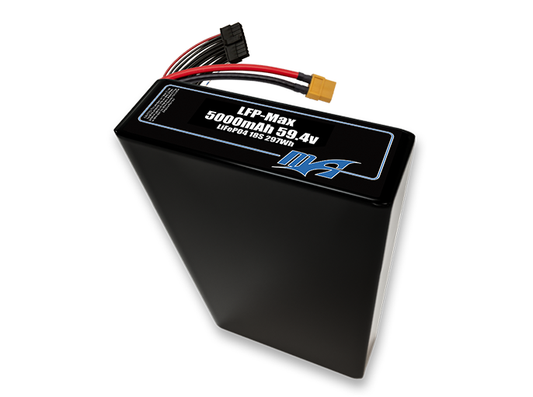 Compact 59.4-volt 5000mAh lithium-polymer battery, built for lightweight drone, UAV, and robotics projects.