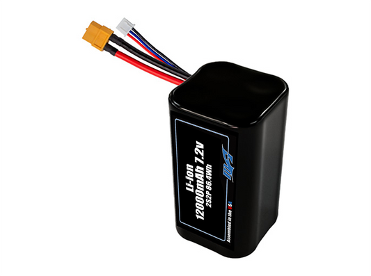 Compact 7.2-volt 12000mAh lithium-ion battery, built for lightweight drone, UAV, and robotics projects.