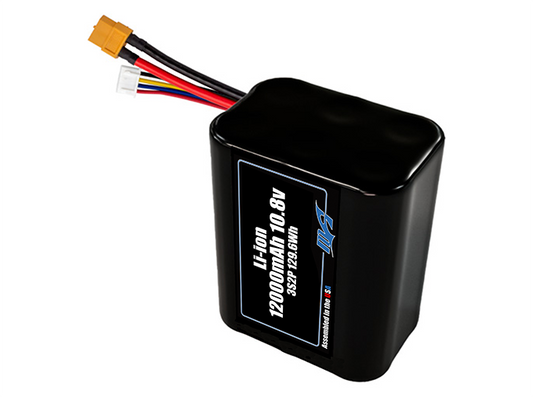 Compact 10.8-volt 12000mAh lithium-ion battery, built for lightweight drone, UAV, and robotics projects.